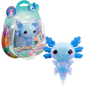 Animagic Let's Glo Axolotl Blauw - Speelfiguur - Lichtgevende Axolotl