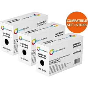 Huismerk 3X Toner Brother TN-3380 – Toner – Zwart – 8.000 pagina's – Compatible HL-5440 HL-5450 HL-6180 DCP-8110 MFC-8510 Cartridge Patroon Vervangend TN3380 Printer Tonercartridge Laser Jet Pro Series DN DW DWT