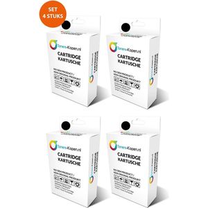 Geschikt voor Huismerk 4X inkt cartridge voor Epson 18xl zwart