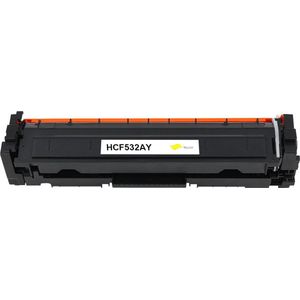 HP CF532A HP 205A – Toner – Geel – 900 pagina's – Compatible LaserJet Pro M154a M154nw M180nw M181fw MFP M180n Cartridge Patroon Vervangend HP205A Printer Tonercartridge Yellow Alternatief Huismerk Goedkoop
