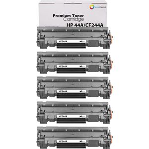 CF244A5 stuks Huismerk HP 44A (CF244A) zwart 1.000 pagina's – Compatible LaserJet Pro M15 M15a M15w M17 M28 M28a M28w Toner Cartridge Patroon Vervangend HP44A Printer Tonercartridge Set Multipack Besparing Afdrukkosten Huismerk Compatible