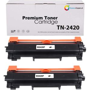 Brother TN-2420 TN-2410 – Toner – Zwart – 6000 pagina's – 2x Compatible HL-L2370DN HL-L2375DW MFC-L2710DN DCP-L2510D Cartridge Patroon Vervangend TN2420 TN2410 Printer Tonercartridge Alternatief Set Pack Duurzaam Betrouwbaar