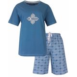Irresistible - Dames Shortama - Pyjama Set - Ocean Blue - Katoen