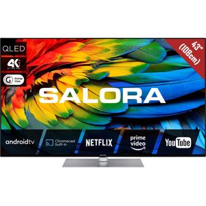 Salora QLED TV 43 inch Zwart