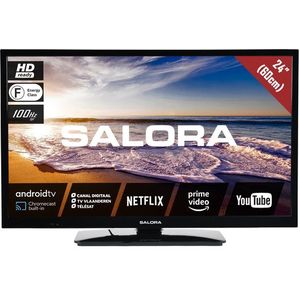 Salora 24LED9109CTS2ANDROID tv 61 cm (24") HD Smart TV Wifi Zwart 220 cd/m²
