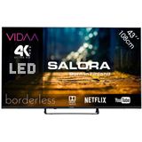 VIDAA - 43&quot; UHD 4K TV - LED - Zwart - Smart TV met HDR10