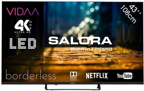 VIDAA - 43&quot; UHD 4K TV - LED - Zwart - Smart TV met HDR10