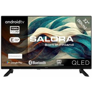 Salora - 32QLED320 - TV - Zwart - Full HD - Smart TV - Wifi - 81,3 cm