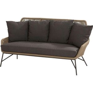 4 Seasons Outdoor Ramblas Living Bench 2.5 Seaters Taupe with 5 Cushions | Stylish and Comfortable Loungebank