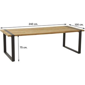 Taste Alto tuintafel - teak hout - 240x100 cm.