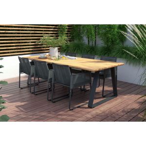 4 Seasons Outdoor Ortea diningstoel platinum met zitkussen