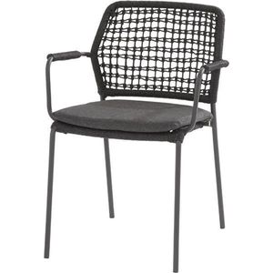 4 Seasons Outdoor Barista dining chair, rope, blauw