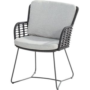 4 Seasons Outdoor - Fabrice - Lounge Dining Stoel - Donker Grijs - Rope - RVS