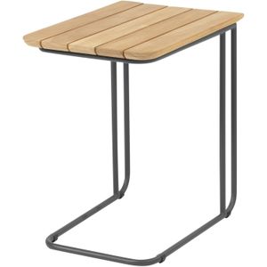 4 Seasons Outdoor - Verdi Bijzettafel - Teakhout - Gepubliceerd RVS Frame