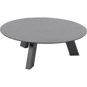 4SO Cosmic salontafel met hpl tafelblad slate antraciet 78 cm rond en 25 cm hoog -  Lounge tafels  - Specialist in Tuinmeubelen