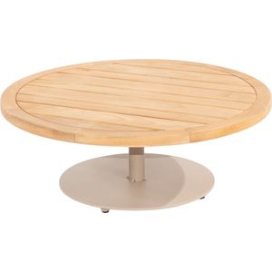 4 Seasons - Volta - Koffietafel - Taupe - Teakhout - Ø80 cm