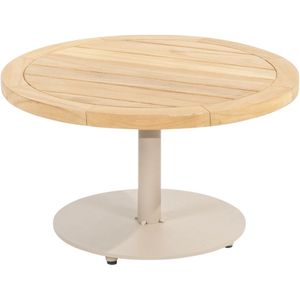 Volta teak salontafel centrale poot latte 60 cm.Ø (H 35) 4 Seasons Outdoor
