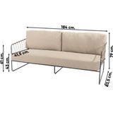 Taste Prego 3-zits loungebank - taupe