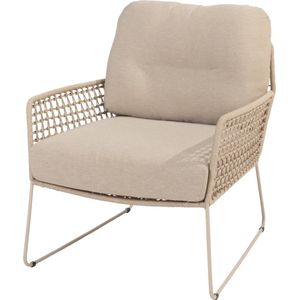 4 Seasons - Albano - Loungestoel - Latte - Rope - Roestvrij Staal