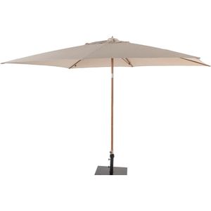 Azzurro stokparasol 200x300 cm houtlook frame sand 4 Seasons Outdoor