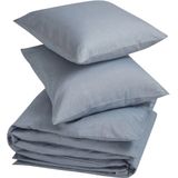 Yumeko - Dekbedovertrek - Blauw Chambray - Katoen TENCEL™ - 240x220 + 2x 60x70