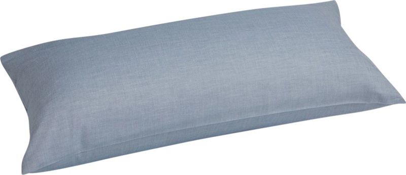 Yumeko kussensloop katoen TENCEL™ blauw chambray 40x80 - Biologisch & ecologisch - 1 stuk