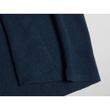 Yumeko poncho gebreid katoen marineblauw melange