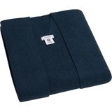 Yumeko poncho gebreid katoen marineblauw melange