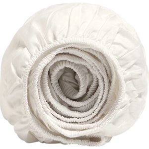 Yumeko - Hoeslaken - Warm Wit - Katoen Satijn - Bio, Eco & Fairtrade