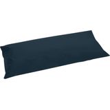Yumeko Kussensloop Percal Marineblauw 40x80 - Bi - Eco & Fairtrade - 1 Stuk