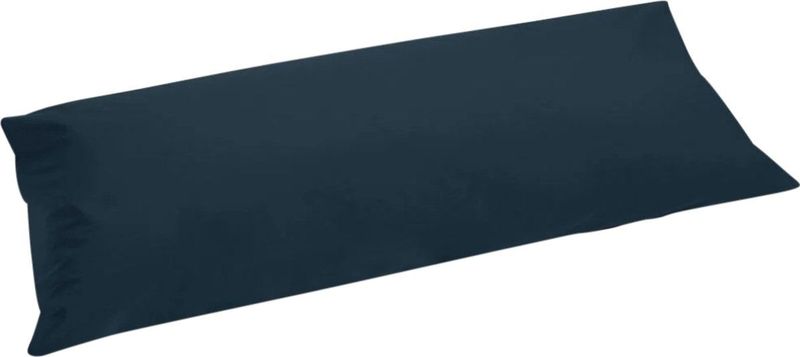 Yumeko Kussensloop Percal Marineblauw 40x80 - Bi - Eco & Fairtrade - 1 Stuk