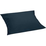 Yumeko Kussensloop Percal Marineblauw 60x70 - Bi - Eco & Fairtrade - 1 Stuk