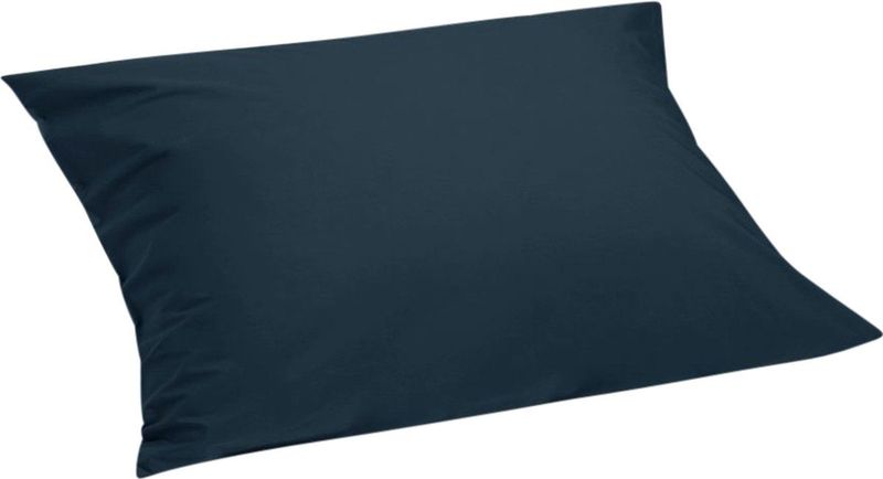 Yumeko Kussensloop Percal Marineblauw 60x70 - Bi - Eco & Fairtrade - 1 Stuk