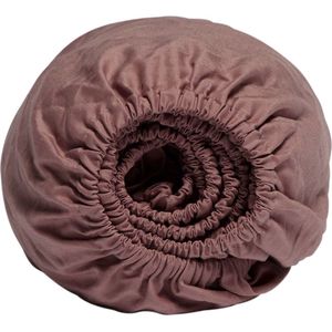 Yumeko - Hoeslaken - Poederroze - Katoen TENCEL™ - Biologisch