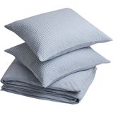 Yumeko overtrekset gewassen linnen blauw stripe 200x220 + 2/60x70 - Biologisch & ecologisch