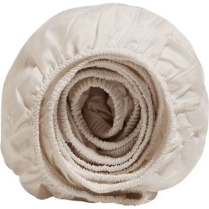 Yumeko - Hoeslaken - Natuurlijk - 180x200x30 - Katoen Satijn - Bio - Eco & Fairtrade