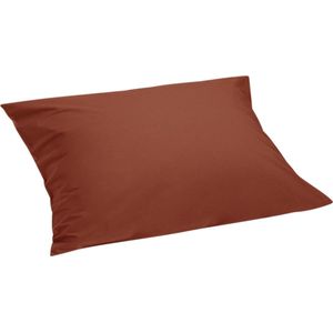 Yumeko kussensloop percal roestig rood 60x70 - Bio, eco & fairtrade - 1 stuk