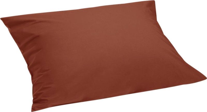 Yumeko kussensloop percal roestig rood 60x70 - Bio, eco & fairtrade - 1 stuk