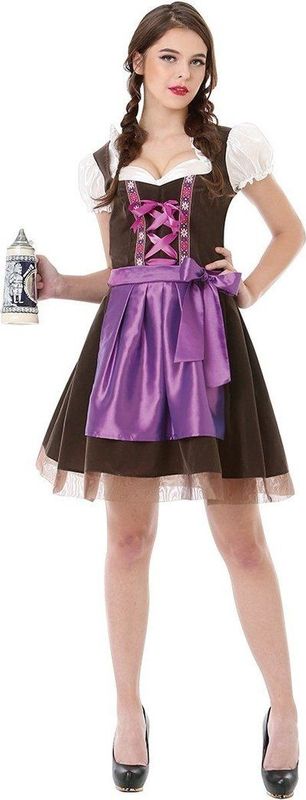 Dirndl Jurk Oktoberfest Paars