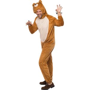 Partychimp Tv Karakter Kostuum voor Volwassenen, Pluche Onesie, Grappig