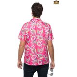 Partychimp - Luxe Hawaii Blouse - Carnaval - Roze - Polyester