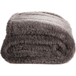 Teddy Fleece Deken - Ultrazacht - 130x170 - antraciet grijs