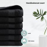 DoubleDry Handdoek Hotel Collectie - 6 stuks - 50x100 - zwart