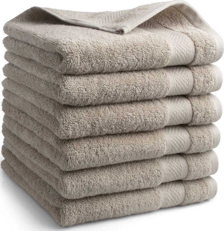 DoubleDry Handdoek Hotel Collectie - 6 stuks - 50x100 - taupe