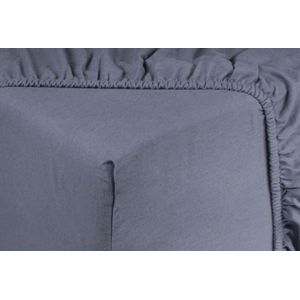 Hoeslaken flanel - 100% katoen - 140x200 - grijsblauw