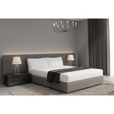 DoubleDry Hoeslaken Flanel 140x200 cm - 100% Zacht Katoen - Rondom Elastiek - Wit