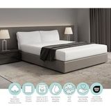 DoubleDry Hoeslaken Flanel 140x200 cm - 100% Zacht Katoen - Rondom Elastiek - Wit