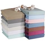 DoubleDry Hoeslaken Flanel 140x200 cm - 100% Zacht Katoen - Rondom Elastiek - Wit