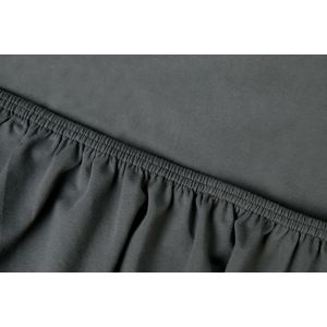 Hoeslaken Kayori Shizu Antracite (Jersey)-2-persoons (140/160 x 200/210/220 cm)