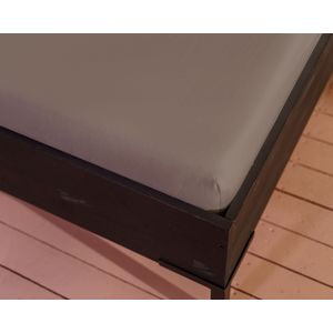 Split Topper Spannbettlaken Kayori Shizu Taupe (Perkal)-160 x 200 cm